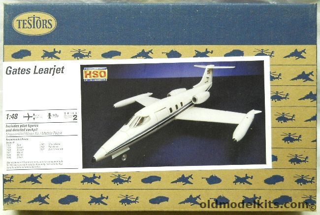 Testors 1/48 Gates Learjet 24D - (Lear Jet), 7500 plastic model kit